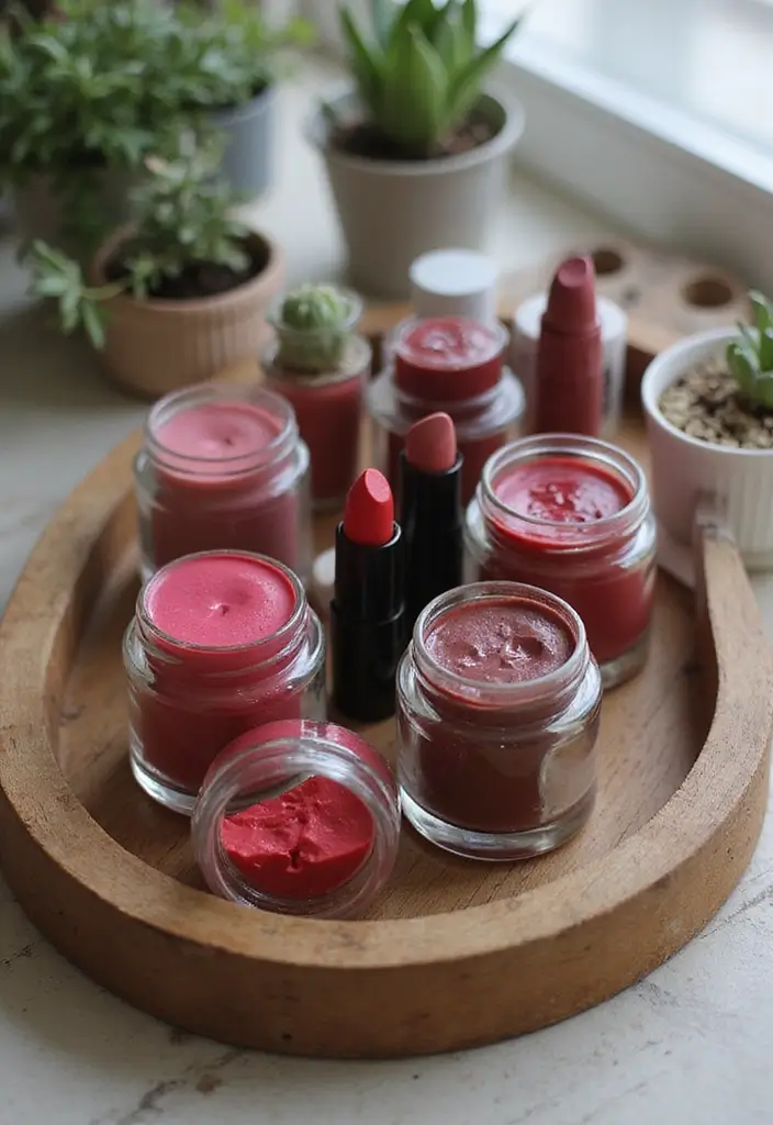 10 Genius Makeup Storage Hacks to Organize Your Vanity Like a Pro - 1. Repurposed Glass Jars for Lipstick Storage