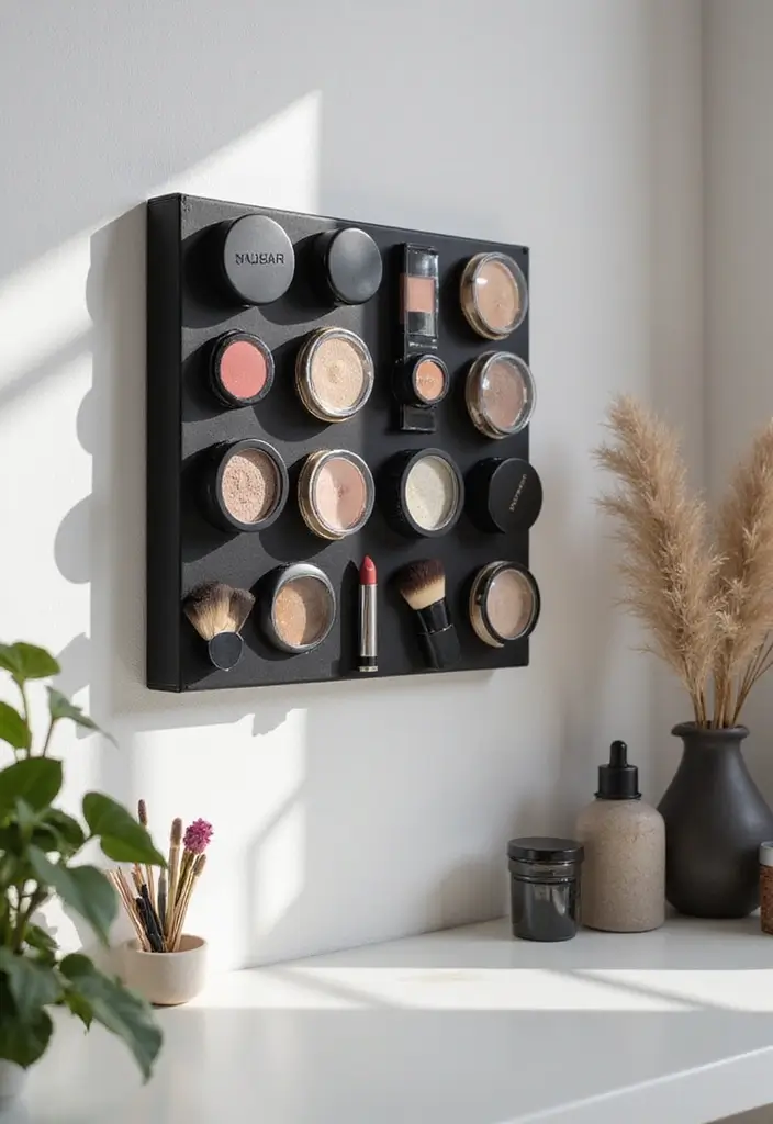 10 Genius Makeup Storage Hacks to Organize Your Vanity Like a Pro - 2. Magnetic Makeup Board