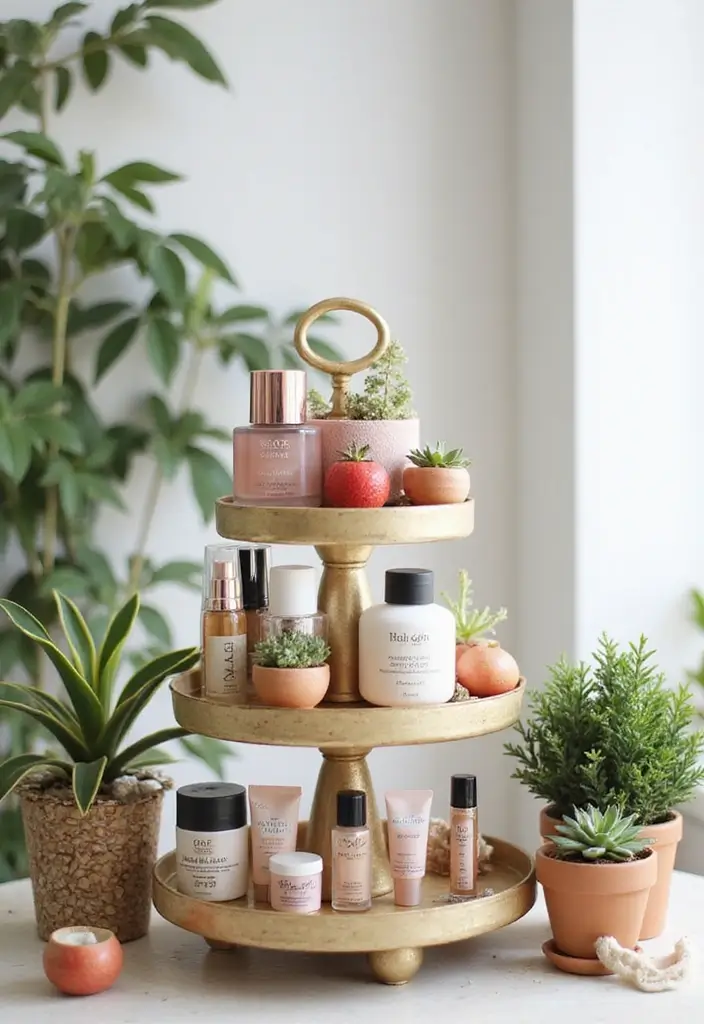 10 Genius Makeup Storage Hacks to Organize Your Vanity Like a Pro - 5. Use Tiered Stands for Vertical Storage