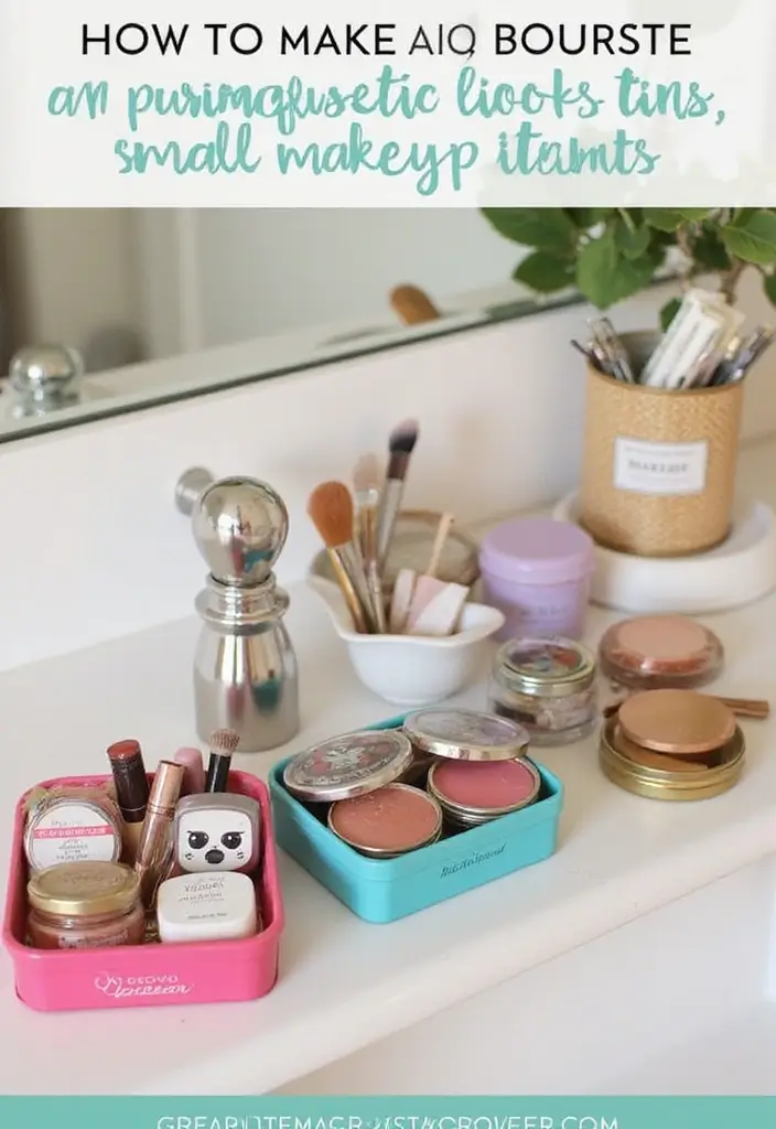 10 Genius Makeup Storage Hacks to Organize Your Vanity Like a Pro - 7. Use Old Tins for Small Products