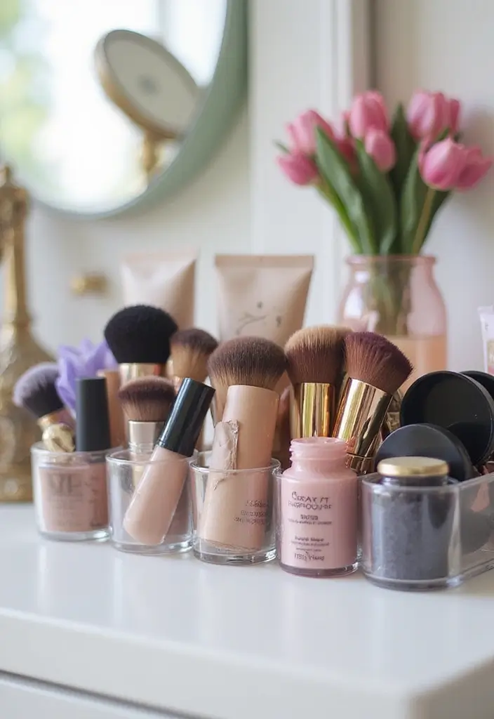 10 Genius Makeup Storage Hacks to Organize Your Vanity Like a Pro - 9. Clear Containers for Visibility