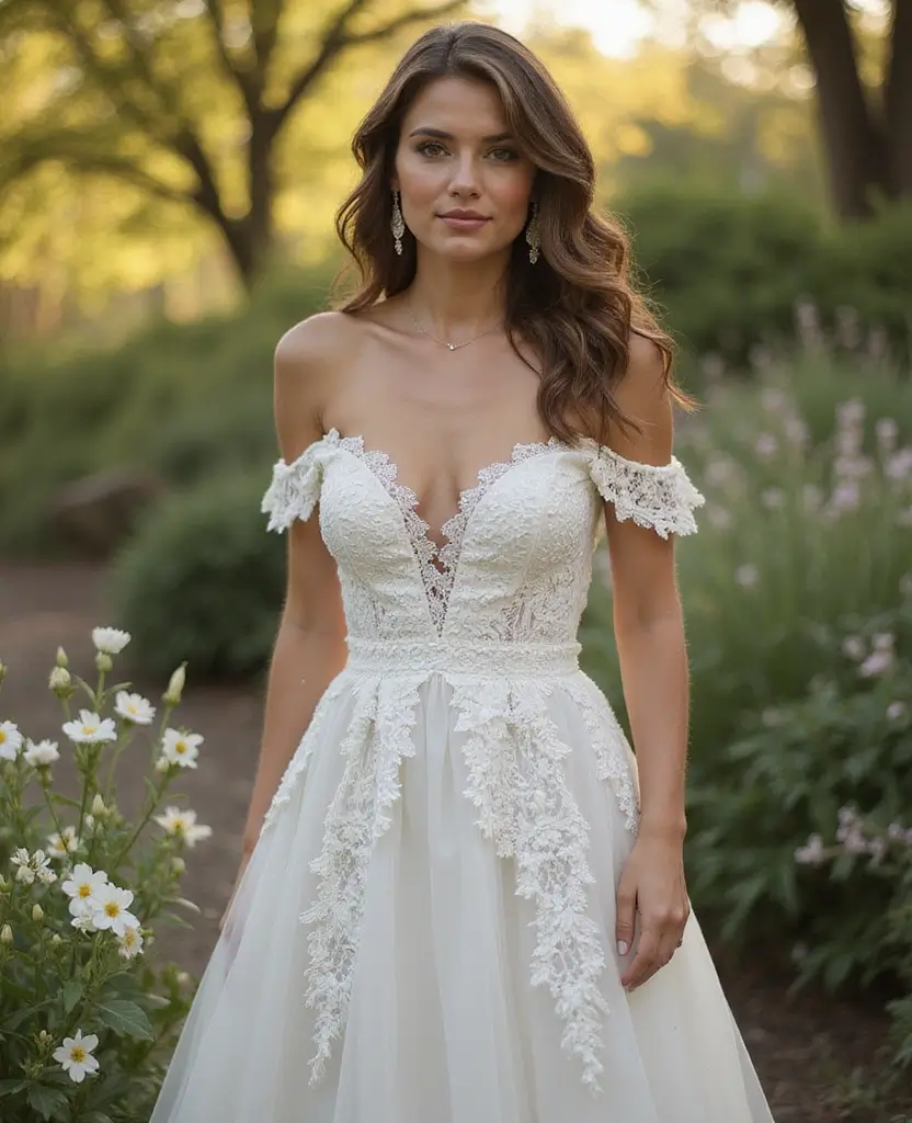 21 A-Line Wedding Dresses for Every Body Shape - 1. Romantic Lace Accents