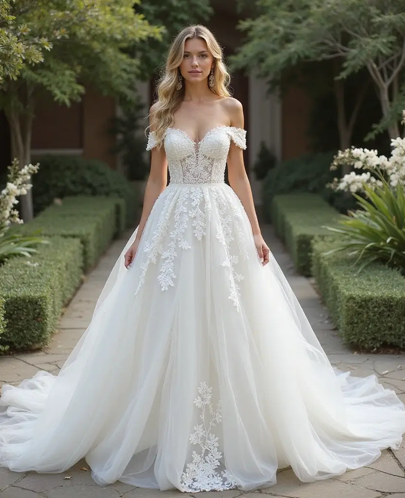 21 A-Line Wedding Dresses for Every Body Shape - 17. Layered Skirts for Drama