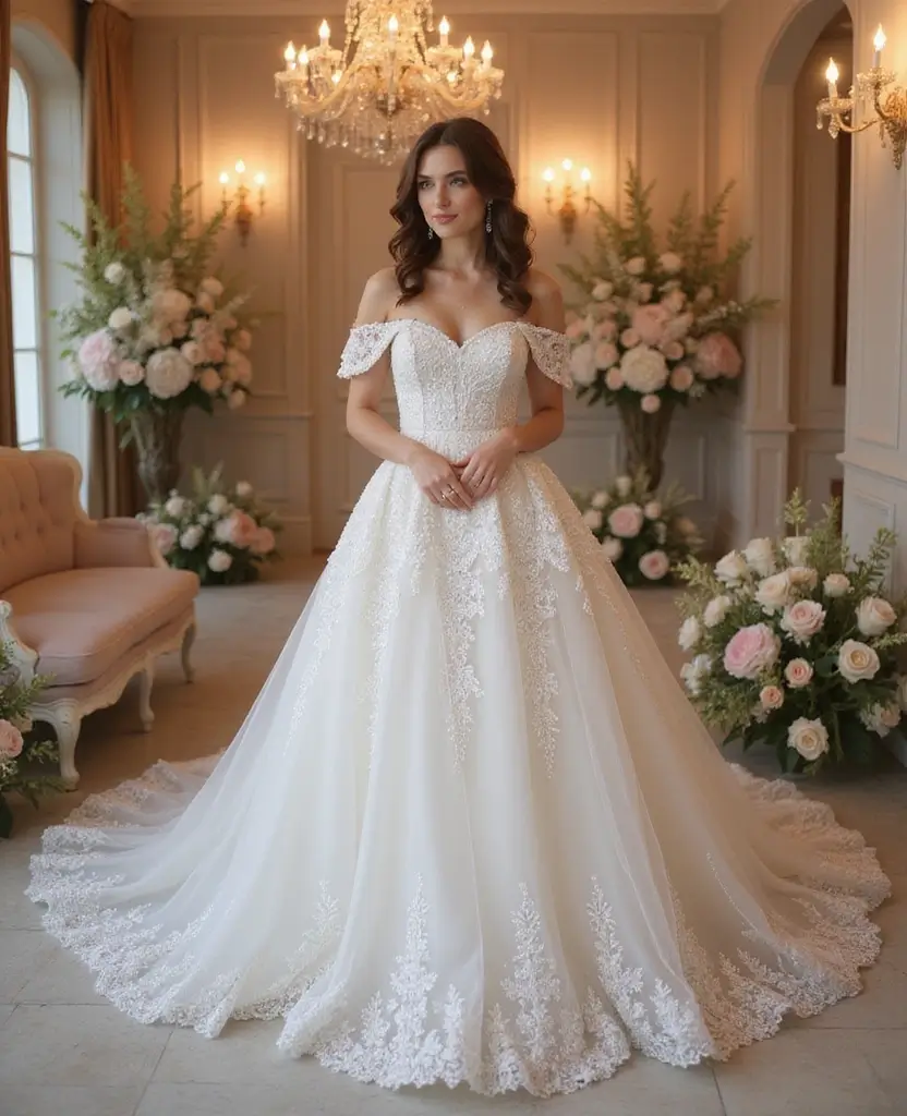 21 A-Line Wedding Dresses for Every Body Shape - 19. Glittering Details