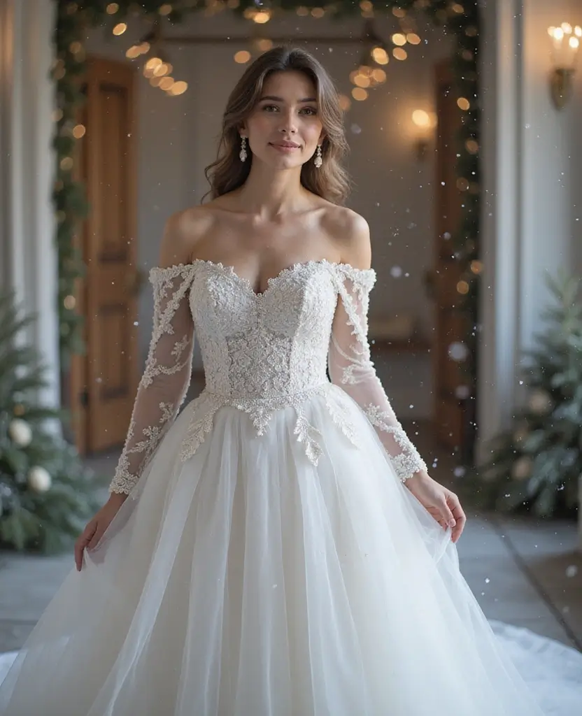 21 A-Line Wedding Dresses for Every Body Shape - 9. Elegant Long Sleeves