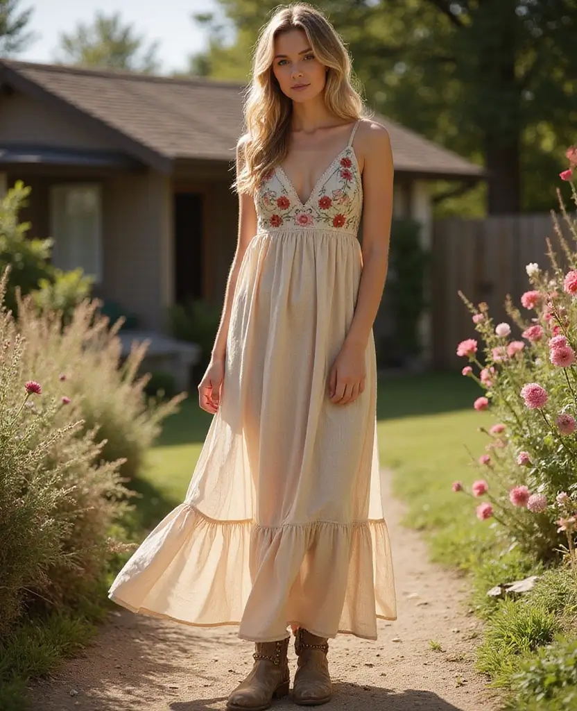 21 Aesthetic Summer Outfits to Inspire Your Next Look - 9. Boho Ankle Boots