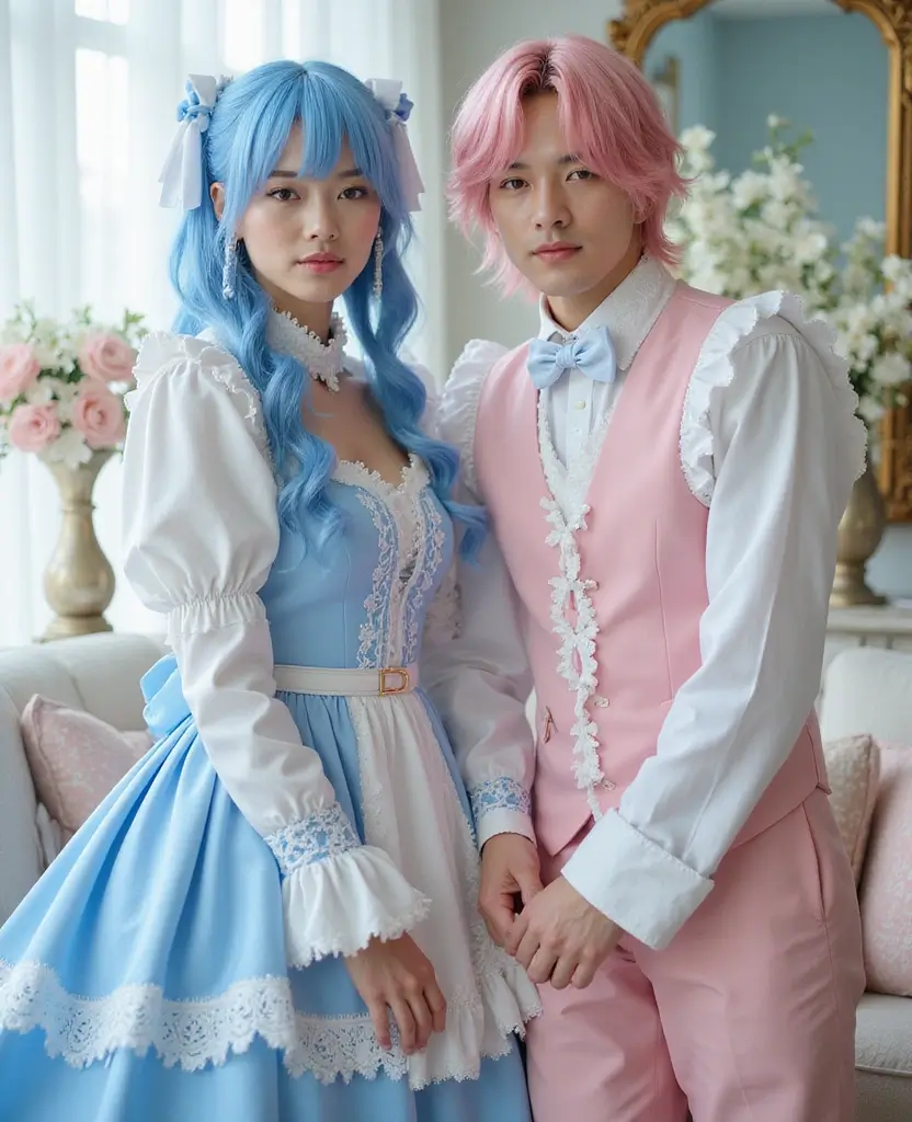21 Anime Couples Halloween Costume Ideas for Otaku Duos - 9. Rem and Ram from Re:Zero