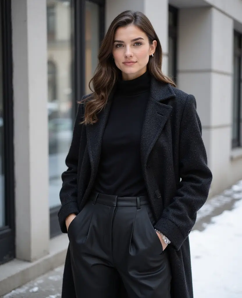 21 Baddie Outfit Ideas for Ultimate Confidence - 13. Monochrome Outfit with Textured Fabrics