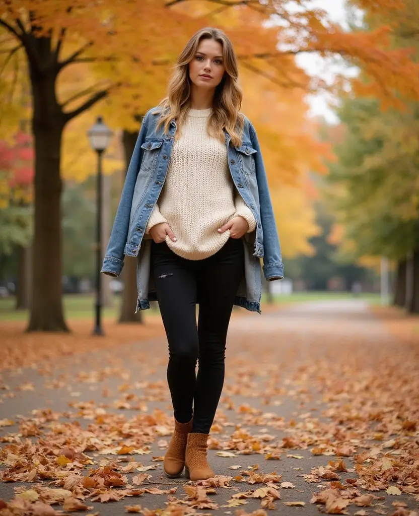21 Baggy Outfit Ideas for Laid-Back Days - 1. Oversized Sweater and Leggings