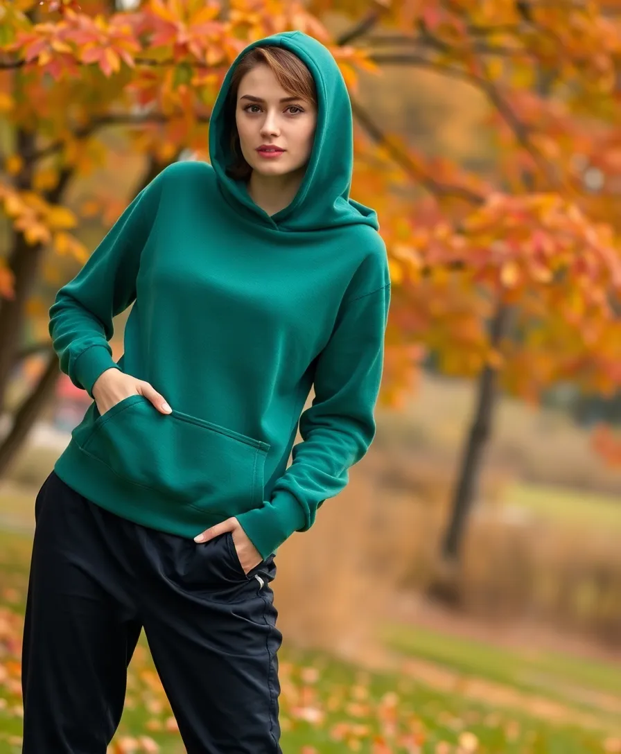 21 Baggy Outfit Ideas for Laid-Back Days - 13. Athleisure Look with Cropped Hoodie and Track Pants