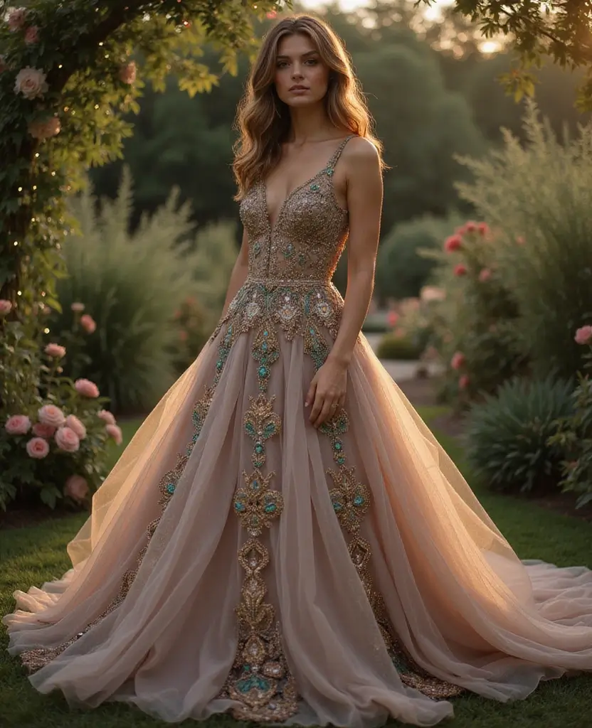 21 Ball Gown Wedding Dresses for a Fairytale Wedding - 10. Bohemian Beaded Gown