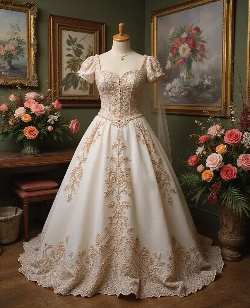 21 Ball Gown Wedding Dresses for a Fairytale Wedding - 19. Enchanting Embroidered Gown
