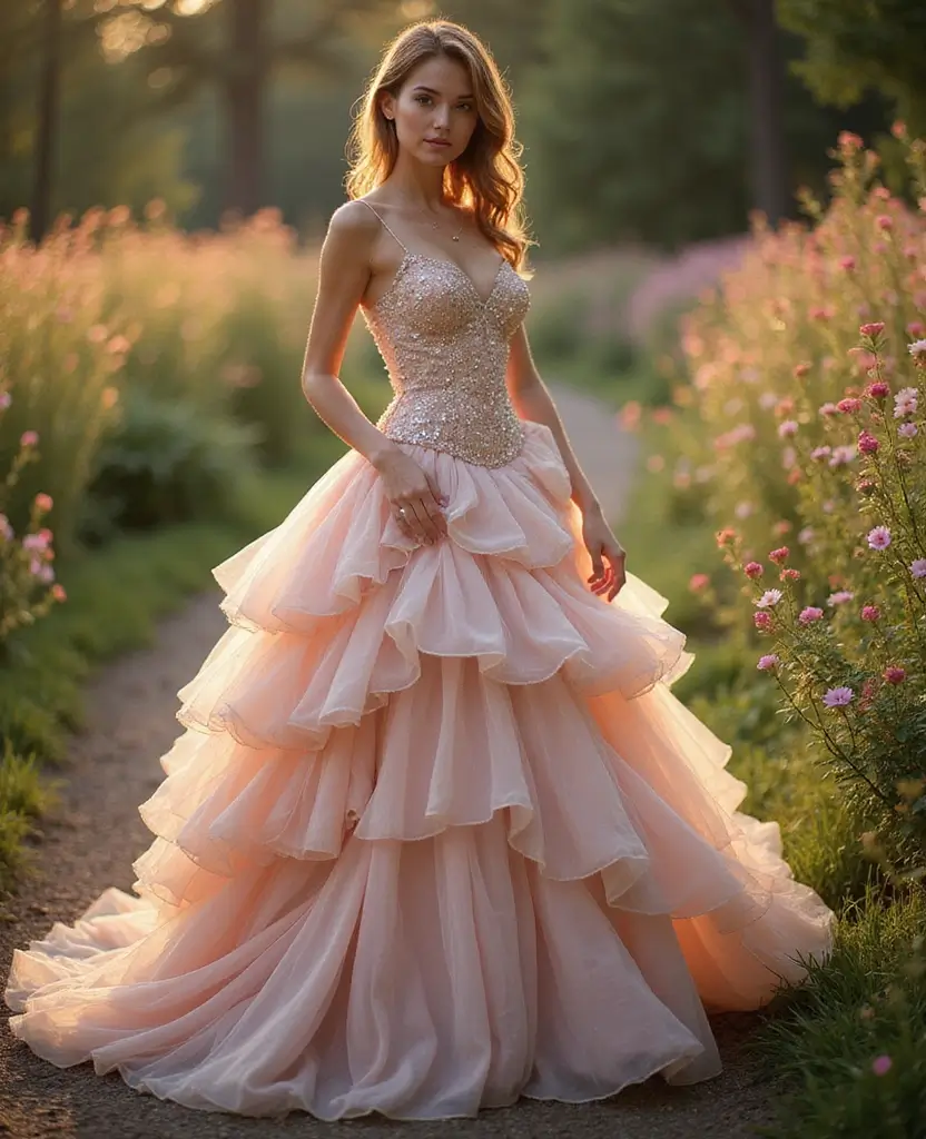 21 Ball Gown Wedding Dresses for a Fairytale Wedding - 3. Whimsical Ruffled Train Gown