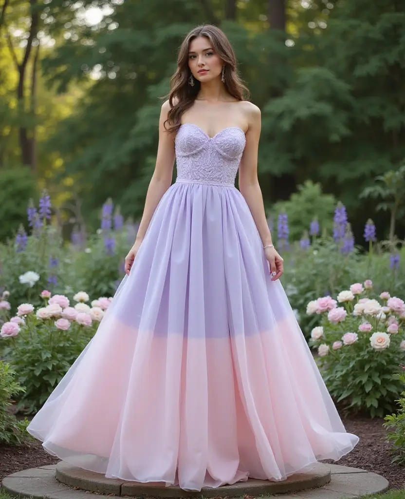 21 Ball Gown Wedding Dresses for a Fairytale Wedding - 9. Pastel Ombre Ball Gown