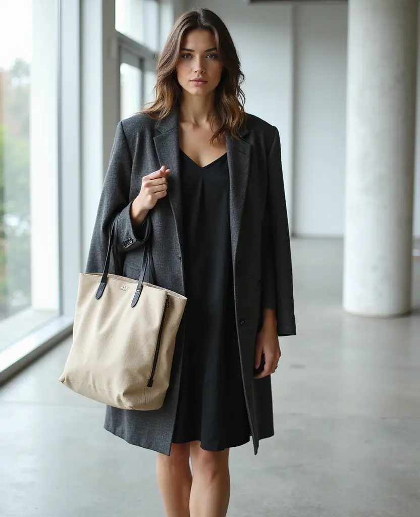 21 Black Slip Dress Outfits for Every Occasion: Sustainable Styling for Eco-Conscious Fashionistas - 2. Office Chic
