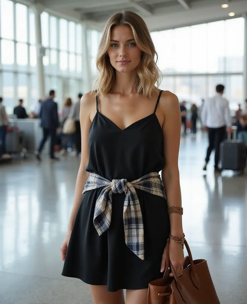 21 Black Slip Dress Outfits for Every Occasion: Sustainable Styling for Eco-Conscious Fashionistas - 9. Weekend Getaway Ready