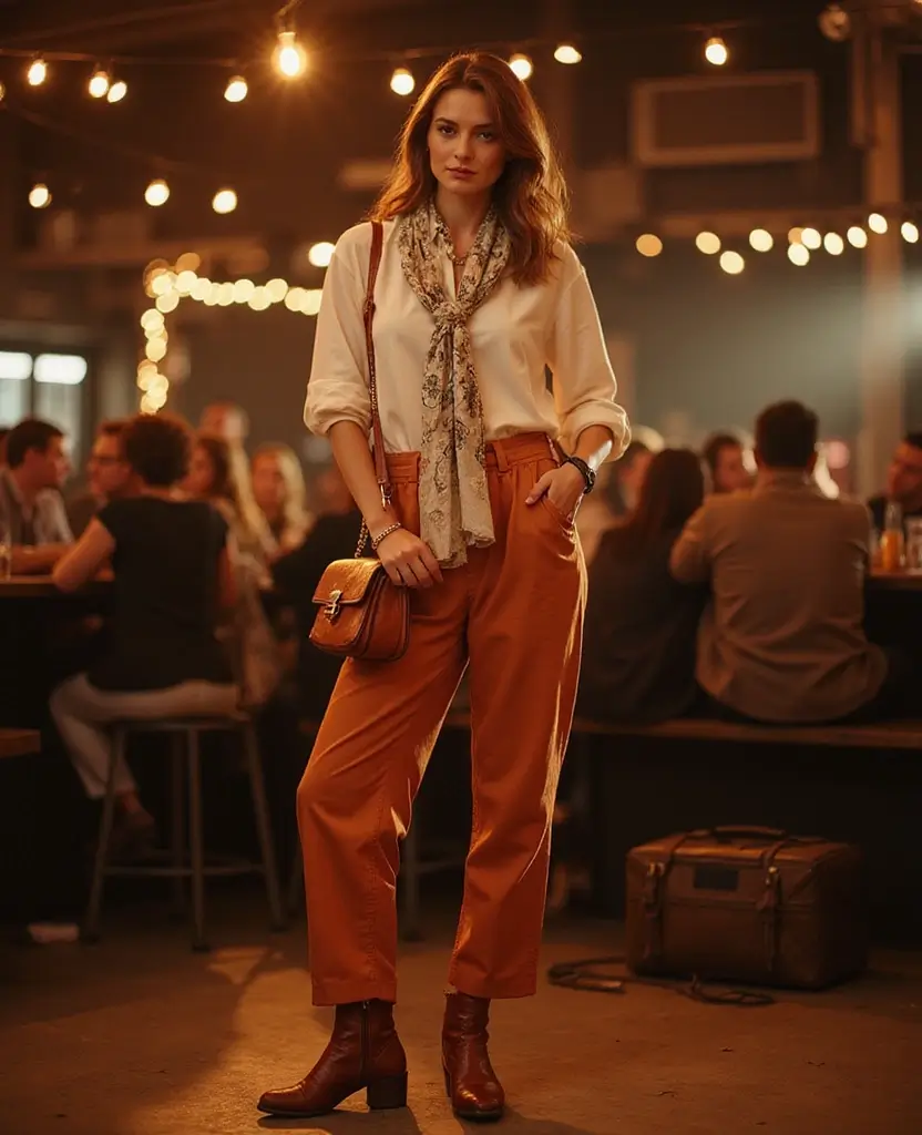 21 Concert Outfit Ideas That Will Make You Stand Out - 19. Warm Tones