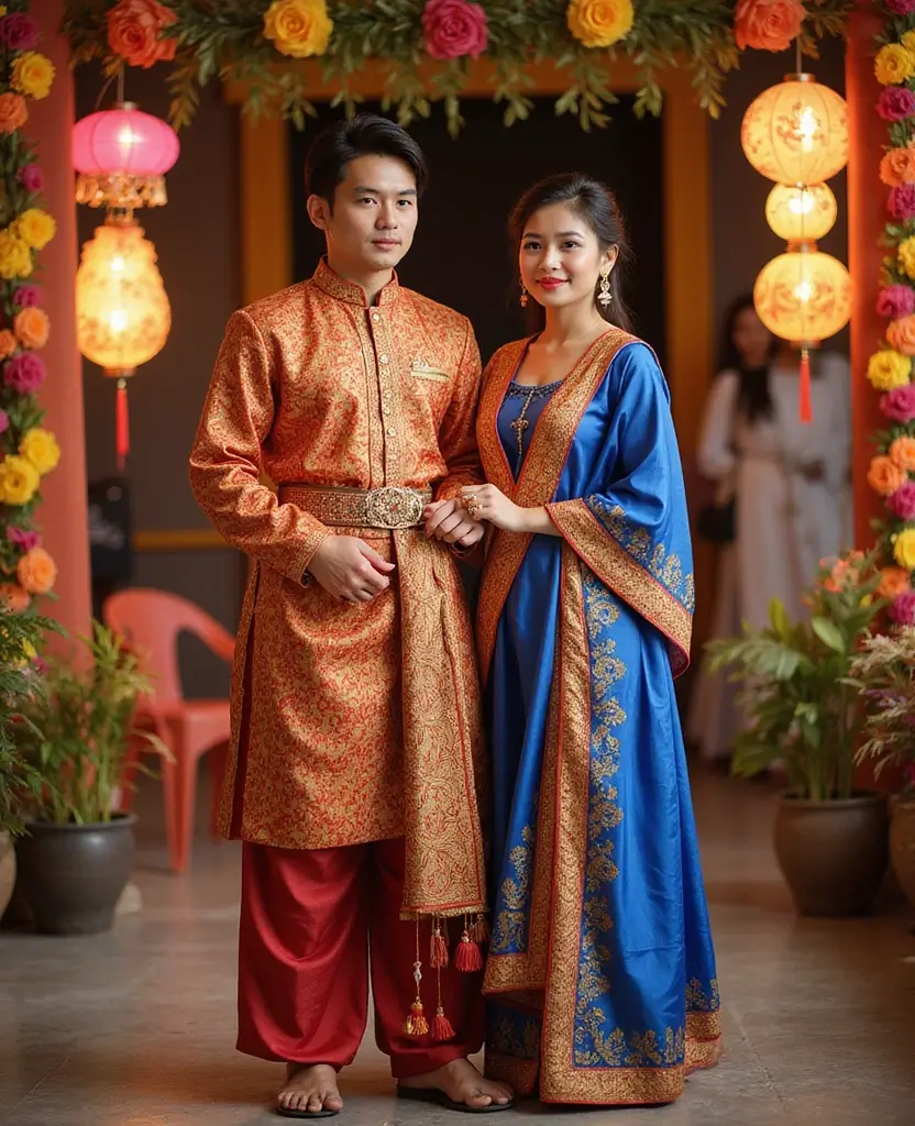 21 Creative Couples Halloween Costume Ideas for Any Budget - 6. Thai Festival Attire