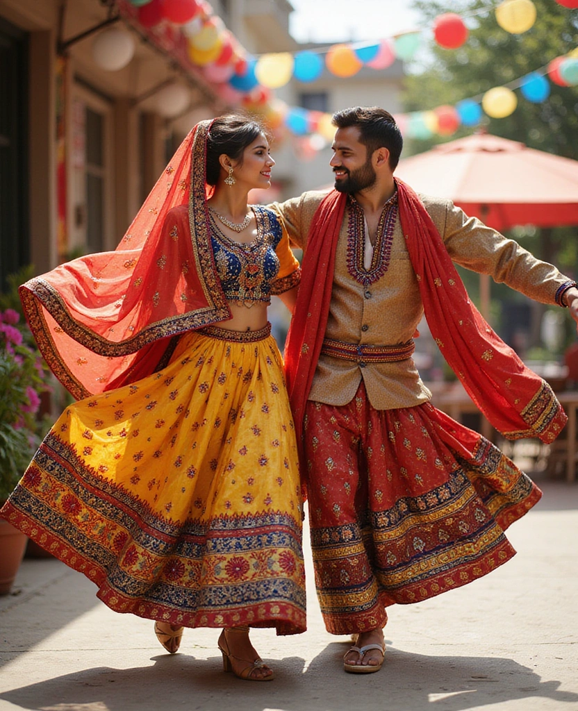 21 Creative Couples Halloween Costume Ideas for Any Budget - 9. Indian Folk Dance Costume