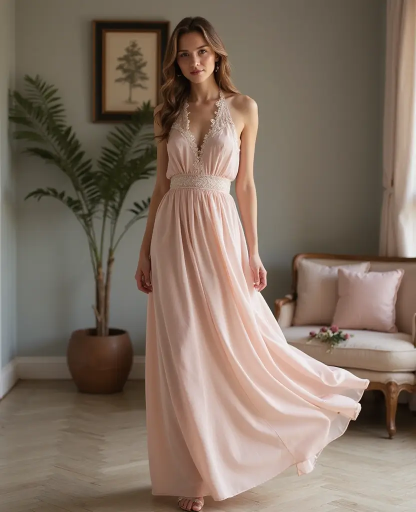 21 Dress Outfit Ideas You Haven’t Tried Yet - 17. Elegant Halter Neck