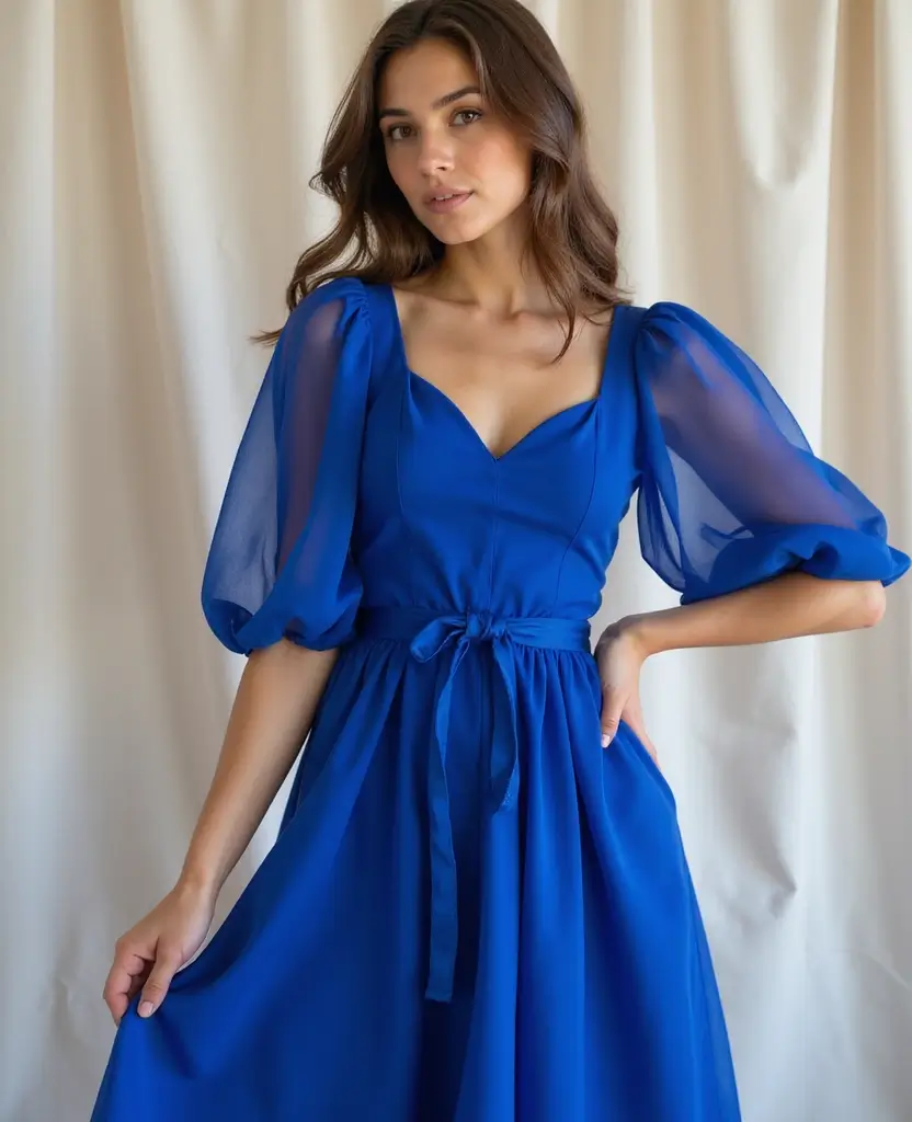 21 Dress Outfit Ideas You Haven’t Tried Yet - 20. Balloon Sleeve Beauty