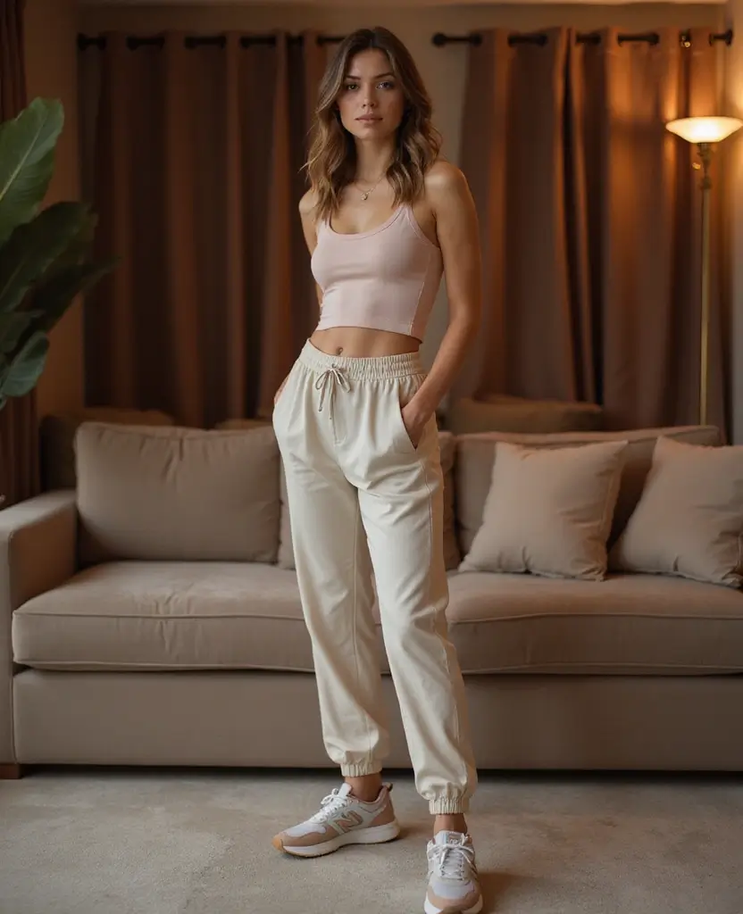 21 Dress to Impress Theme Outfit Ideas for Parties Featuring New Balance Shoes - 21. Dressed-Up Athleisure Look