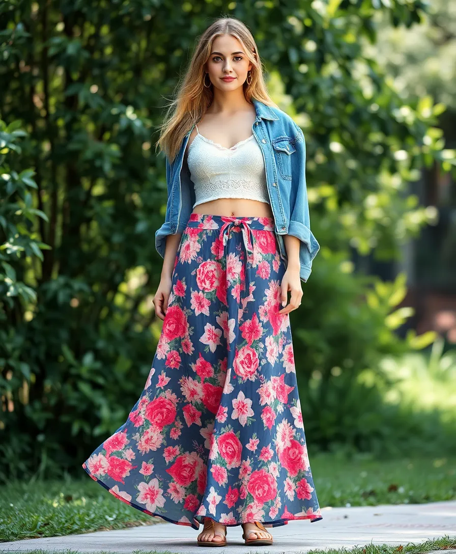 21 Going Out Outfit Ideas for Every Night Out - 11. Casual Maxi Skirt with a Fitted Top
