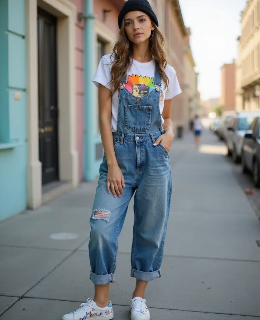21 Going Out Outfit Ideas for Every Night Out - 3. Chic Overalls with a Stylish Top