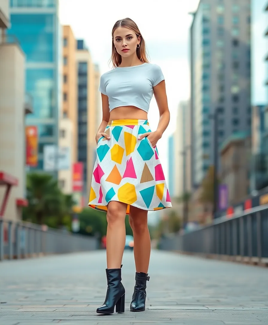 21 Going Out Outfit Ideas for Every Night Out - 5. Skater Skirt and Crop Top Combo