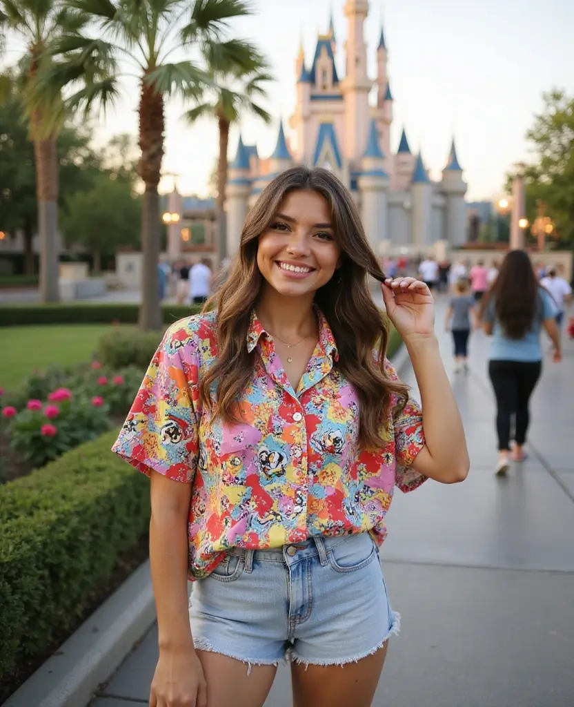 21 Hippie Style Outfit Ideas for Free Spirits - 1. Matching Disney Shirts for Family Adventures