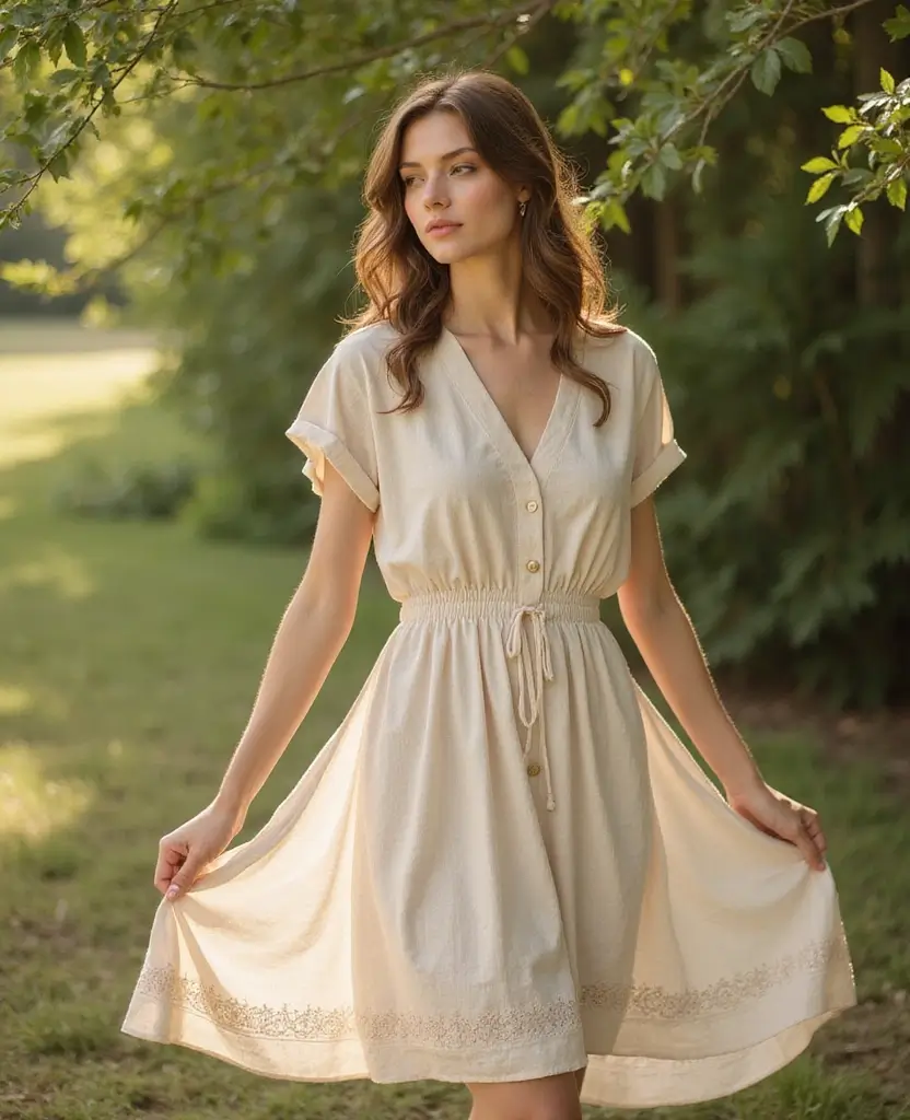 21 Hippie Style Outfit Ideas for Free Spirits - 13. Embracing Natural Fabrics for Breathability
