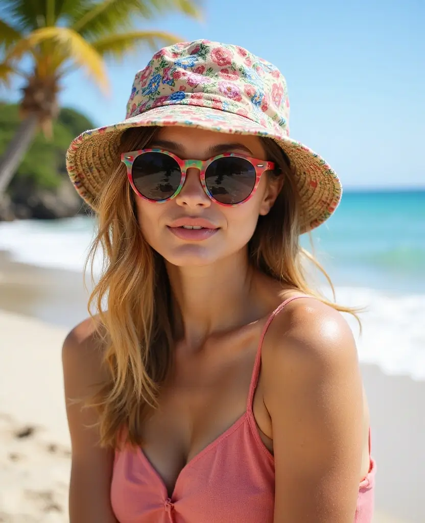 21 Hippie Style Outfit Ideas for Free Spirits - 14. Stylish Bucket Hats for Sun Protection