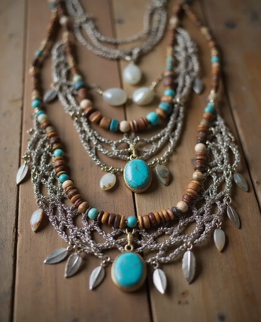21 Hippie Style Outfit Ideas for Free Spirits - 7. Layered Accessories: The Bohemian Touch