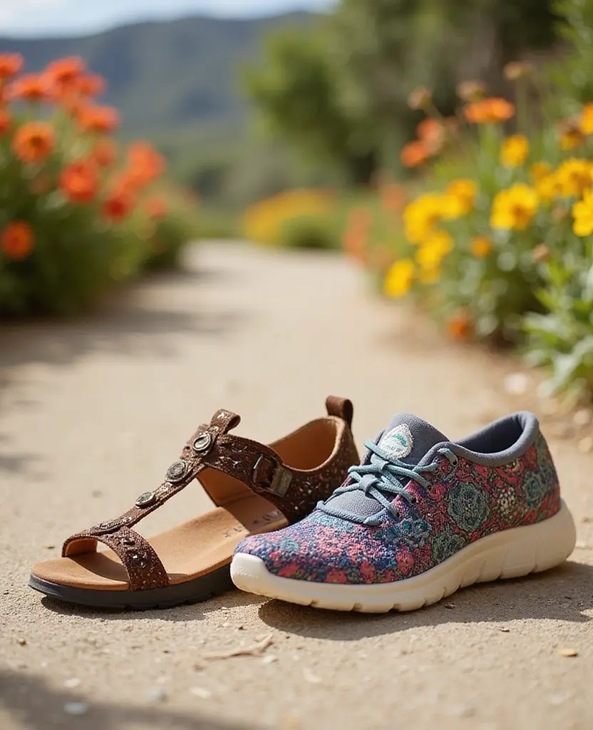 21 Hippie Style Outfit Ideas for Free Spirits - 8. Comfortable Footwear for Theme Park Explorations