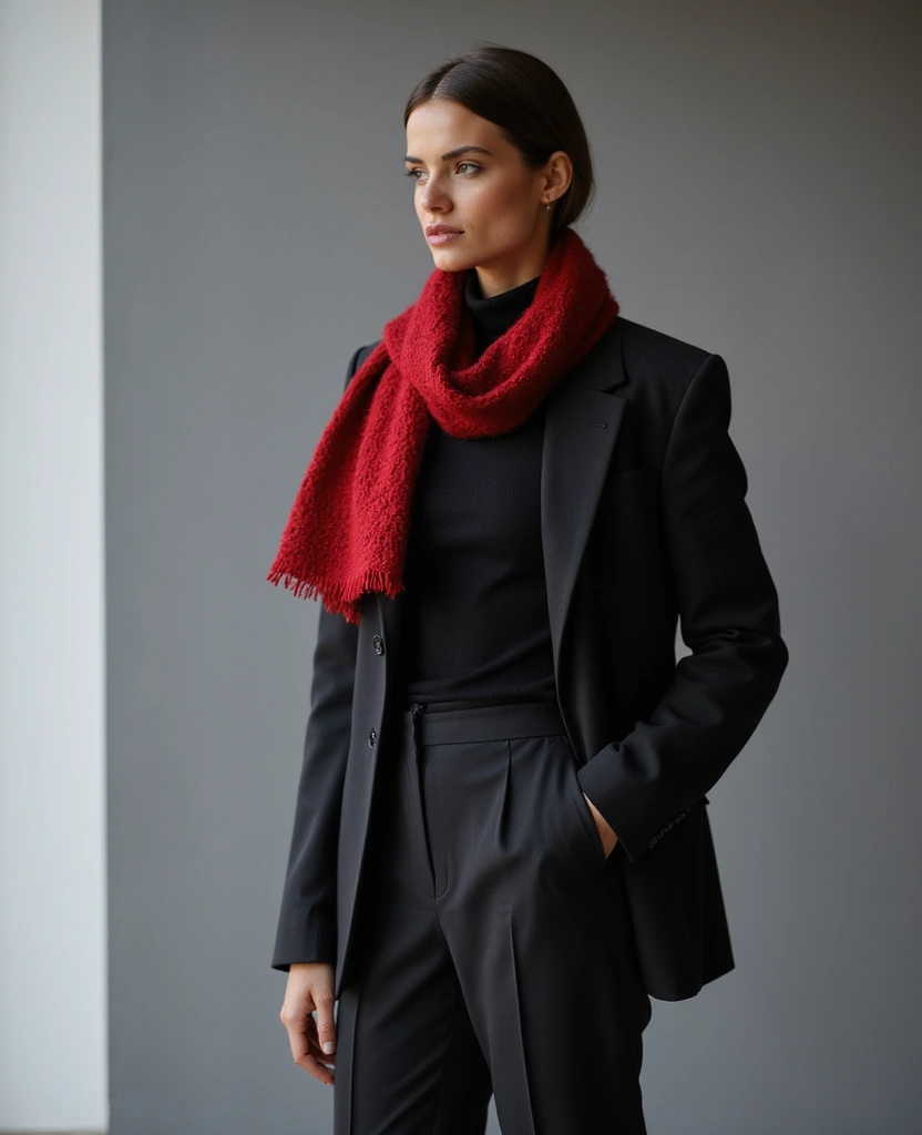 21 Interview Outfit Ideas That Will Land the Job - 10. Monochrome Look with Pop of Color