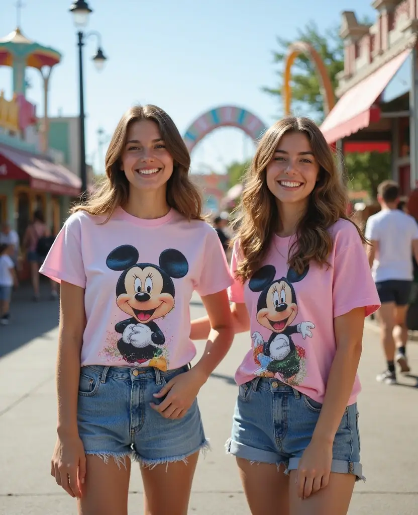21 Matching Shirt Ideas for BFFs - 16. Playful Cartoon Characters