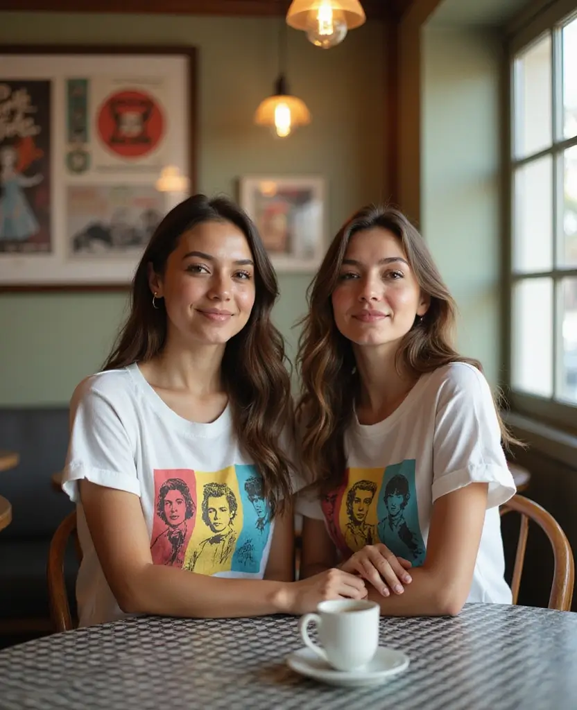 21 Matching Shirt Ideas for BFFs - 18. Matching Retro Tees for Throwback Vibes