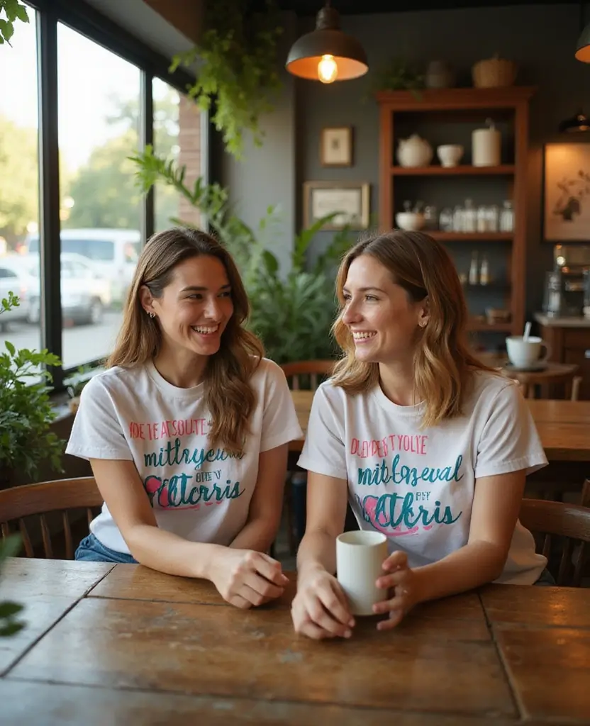 21 Matching Shirt Ideas for BFFs - 3. Matching Graphic Tees with Inside Jokes
