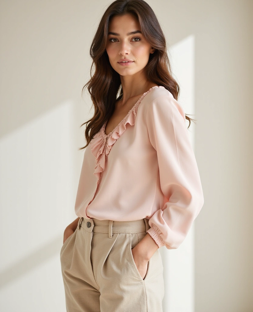 21 Pink Outfit Ideas That Are Pretty and Playful - 1. Blush and Beige Combo