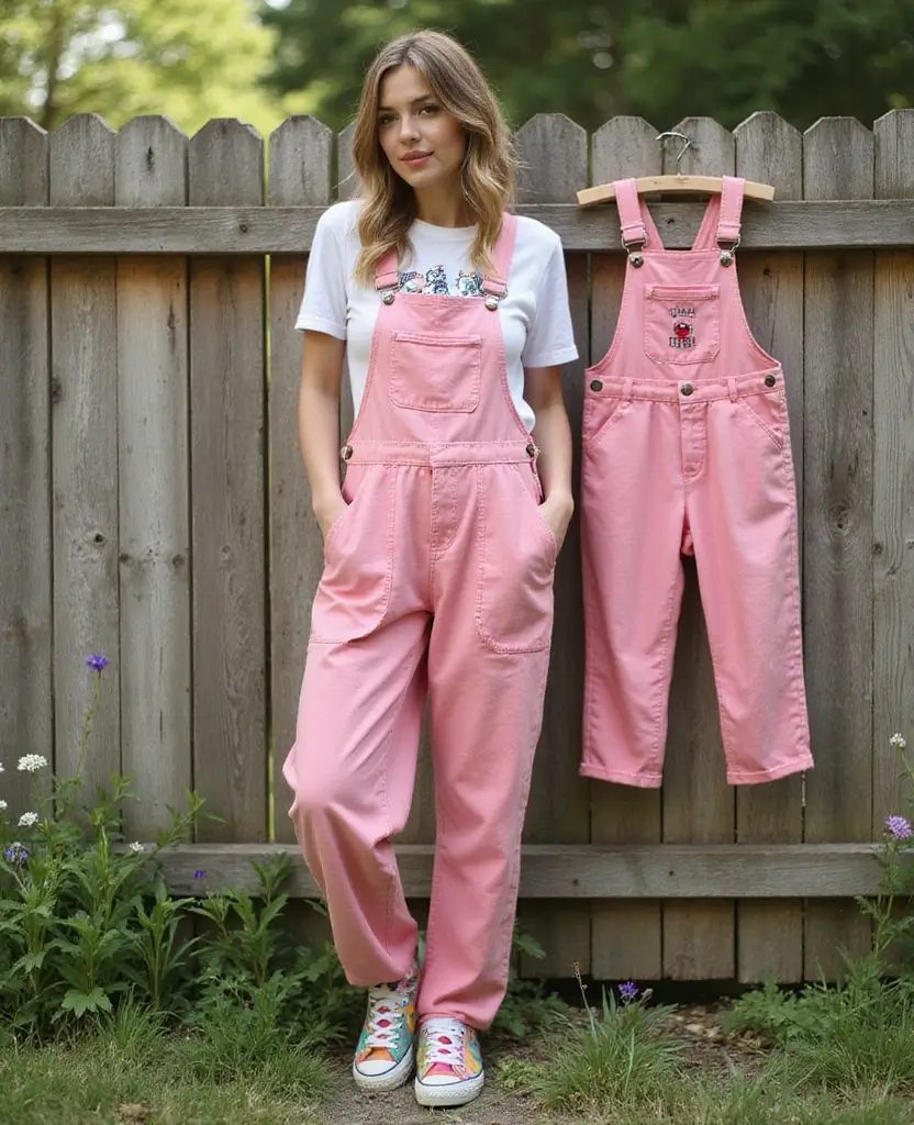 21 Pink Outfit Ideas That Are Pretty and Playful - 13. Pink Overalls