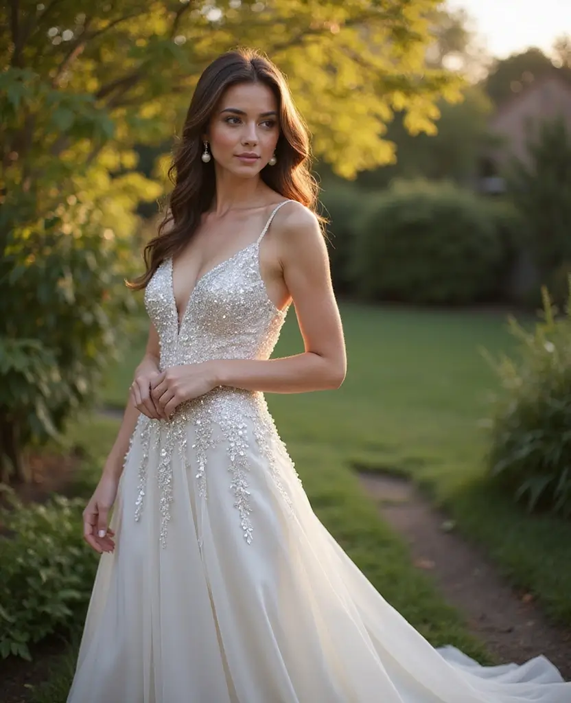 21 Princess Wedding Dresses for a Magical Day - 12. Sparkling Sequin Gown