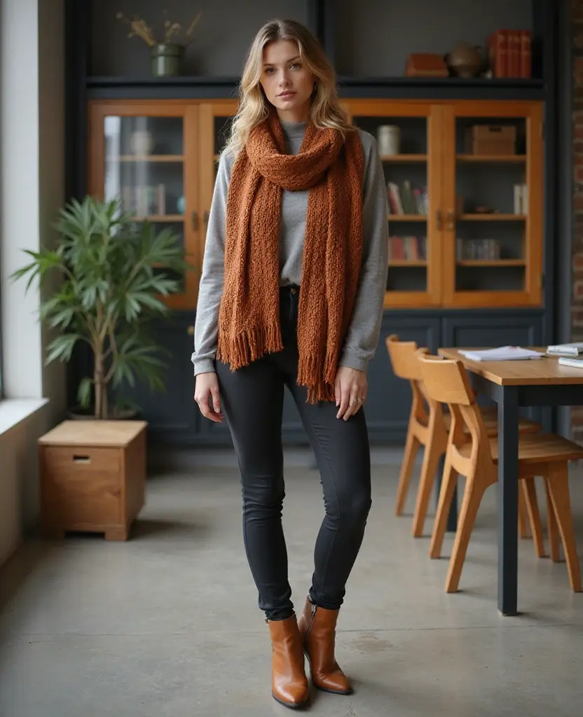 21 School Leggings Outfit Ideas for Comfort & Style - 14. Layering with a Turtleneck