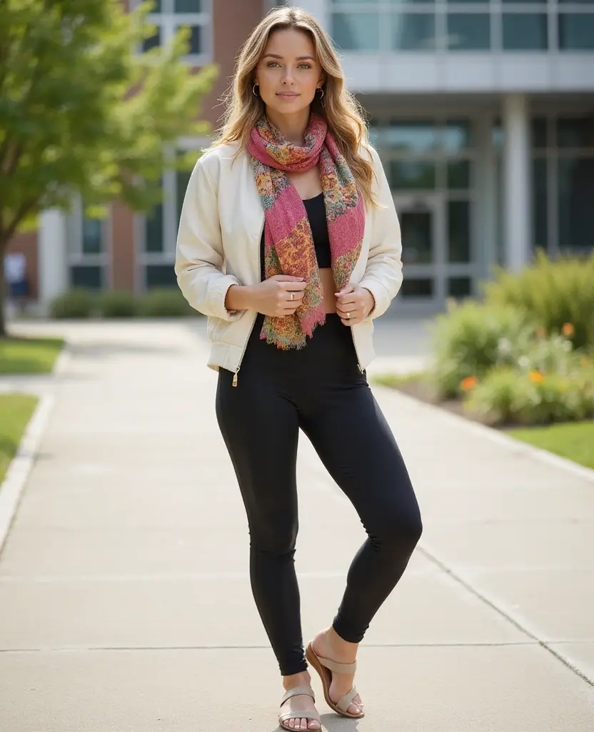 21 School Leggings Outfit Ideas for Comfort & Style - 20. Perfect for Transition Seasons