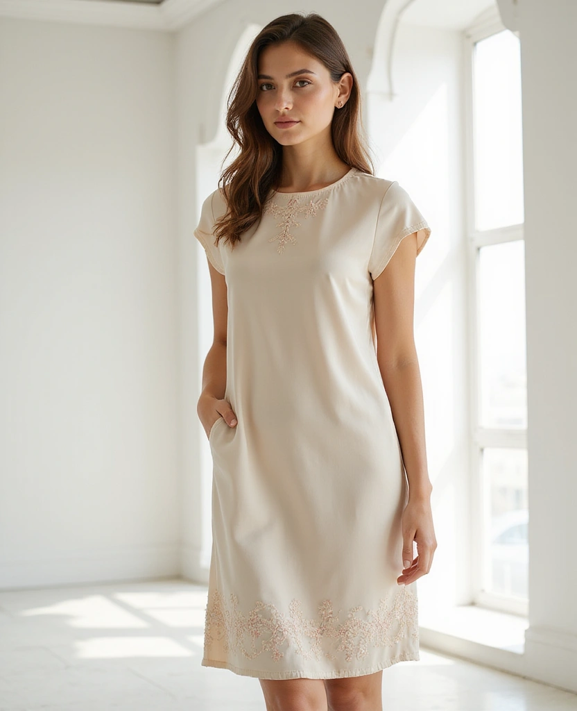 21 Stylish Outfit Ideas for Church Services - 10. Elegant Shift Dress