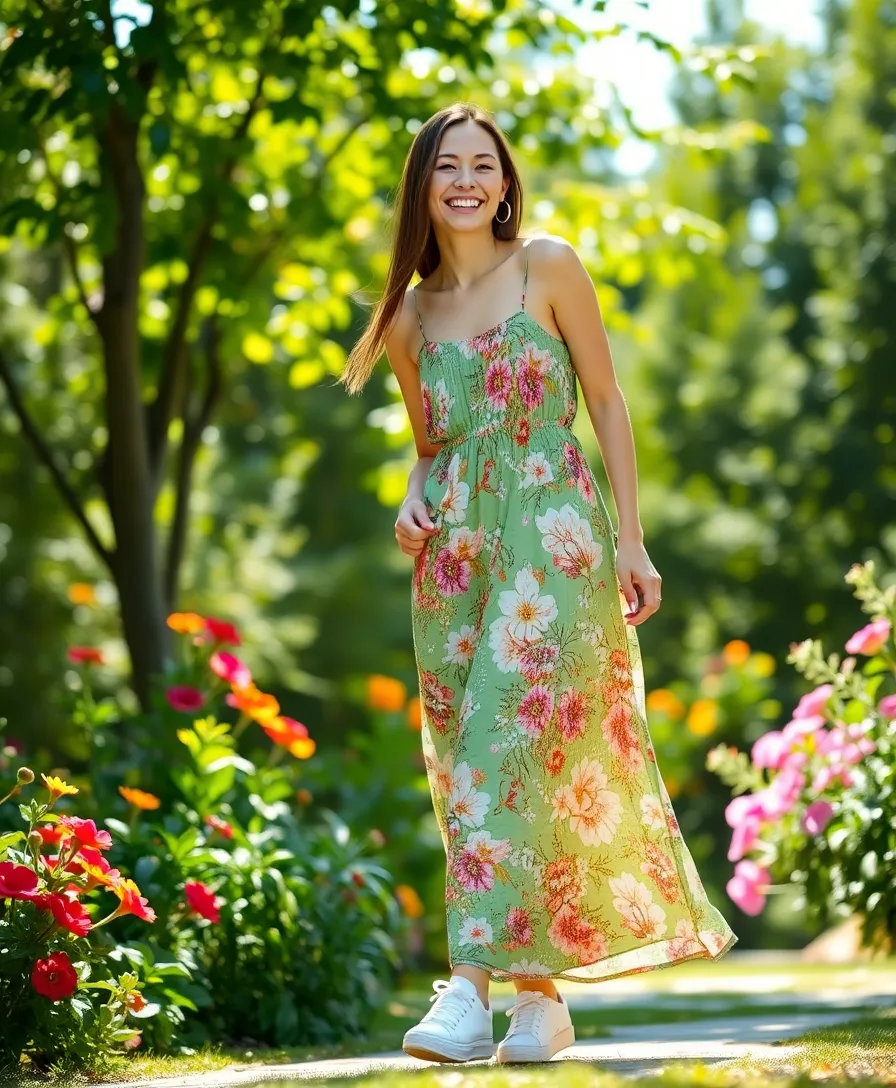 21 Stylish Outfits for Women in Their 40s That Break the Rules - 6. Athleisure with a Twist: Maxi Dress