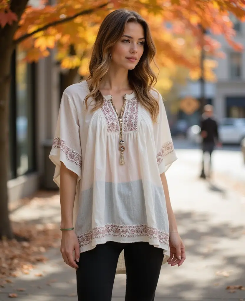 21 Trendy Outfit Ideas with Leggings for Ultimate Comfort & Style - 3. Leggings with a Tunic and Knee-High Boots