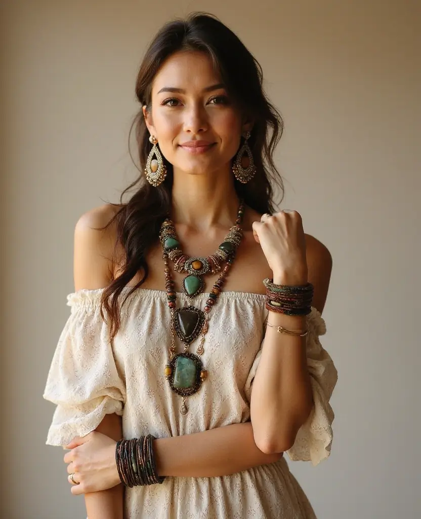 22 Alt Outfit Ideas for the Unconventional You - 19. Layered Accessories for Unique Looks