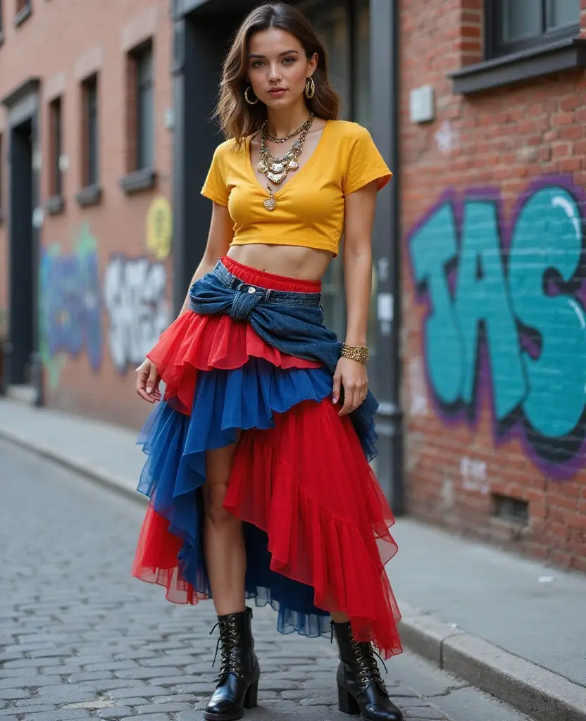 22 Alt Outfit Ideas for the Unconventional You - 6. Edgy Layered Skirts