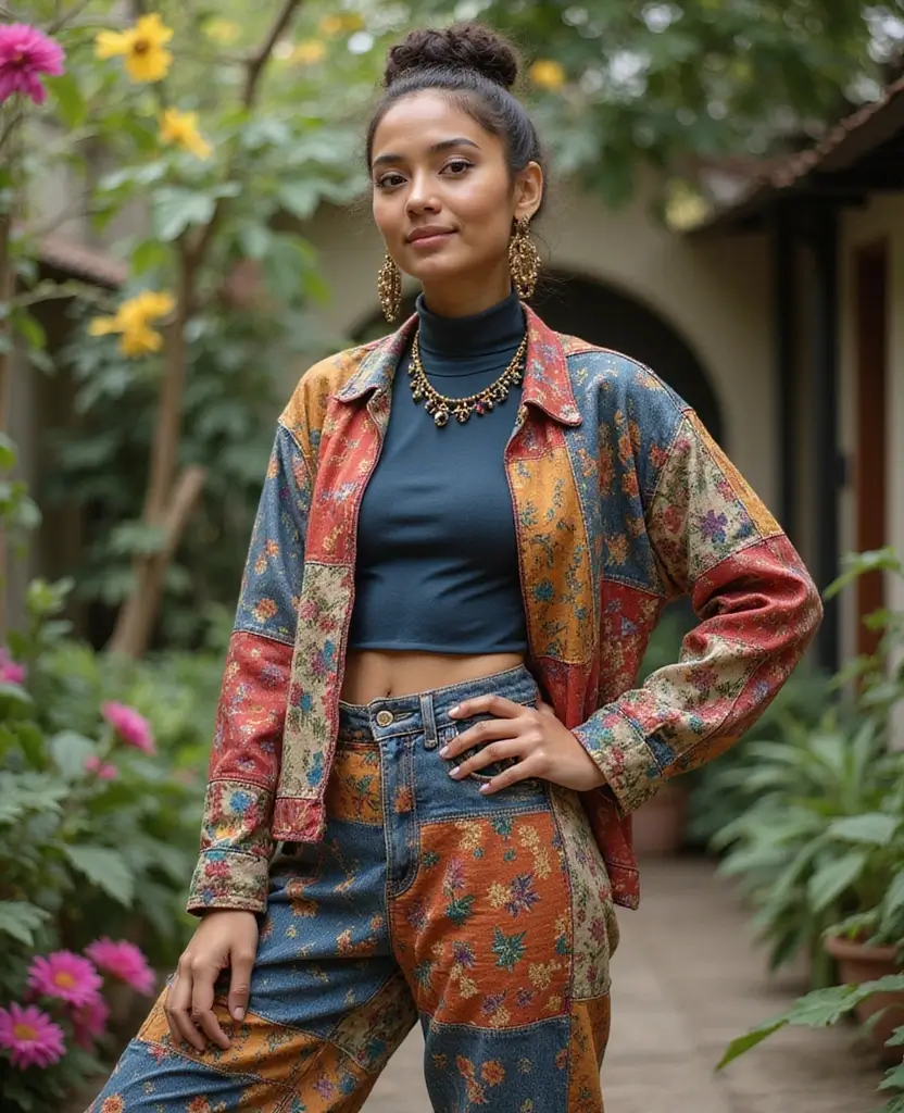 22 Alt Outfit Ideas for the Unconventional You - 8. Artistic Patchwork Styles