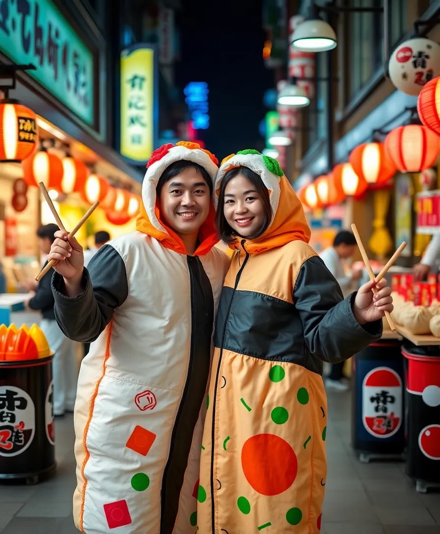 22 Asian Couples Halloween Costume Ideas That Stand Out - 19. Asian Food Icons